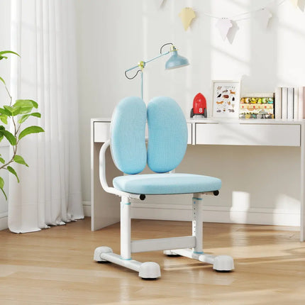 Kids Desk Chair Children Study Chair with Double Back Support and Adjustable Height-Blue - Blue - Kids Chairs & Seating