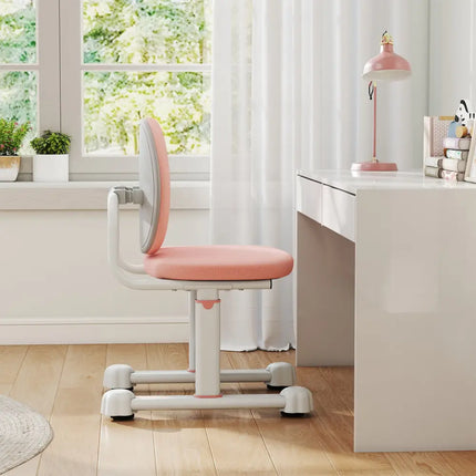 Kids Desk Chair Children Study Chair with Double Back Support and Adjustable Height-Pink - Pink - Kids Chairs & Seating
