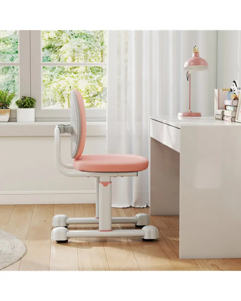 Kids Desk Chair Children Study Chair with Double Back Support and Adjustable Height-Pink - Pink - Kids Chairs & Seating
