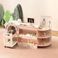 Kids Doctor Play Set Wooden Pretend Hospital Office Kit with Eye Chart Toy CT Machine-Pink - Pink - Play Kitchen Sets