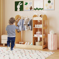 Kids Dress Up Storage with Mirror-Natural - Natural - Kids Storage