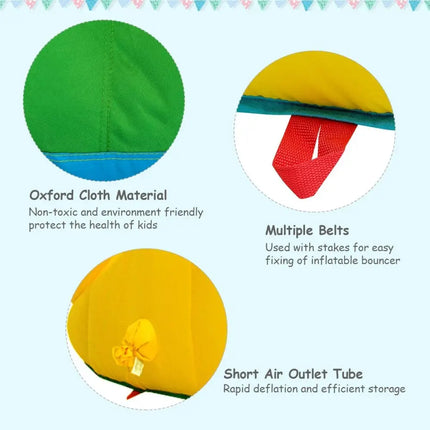 Kids Gift Inflatable Water Slide Bounce Park with 480 W Blower - Yellow - Inflatable Water Slides