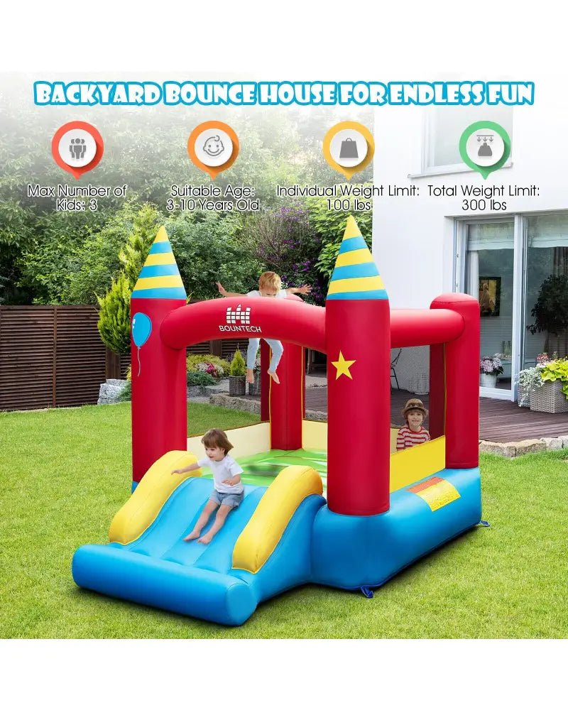 Kids Inflatable Bounce Castle Excluded Blower - Bounce House