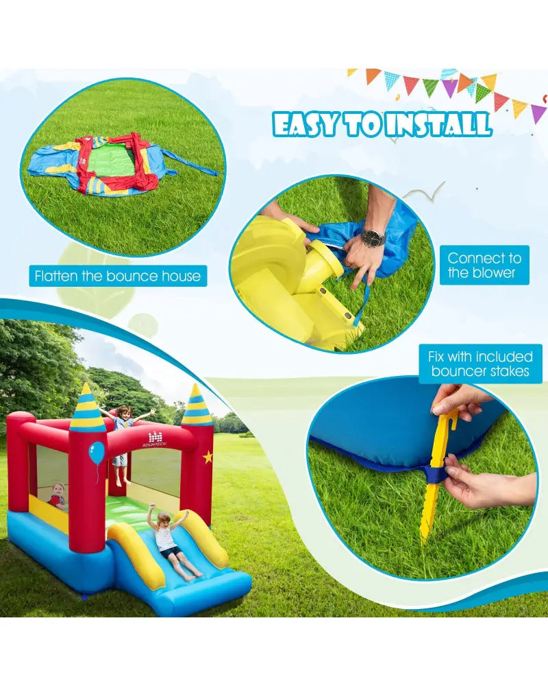 Kids Inflatable Bounce Castle Excluded Blower - Bounce House
