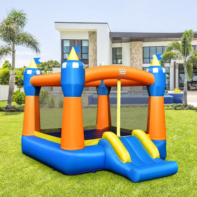 Kids Inflatable Bounce House Magic Castle with Large Jumping Area with 735W Blower - Multicolor - Bounce House