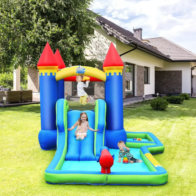 Kids Inflatable Bounce House Water Slide without Blower - Inflatable Water Slides