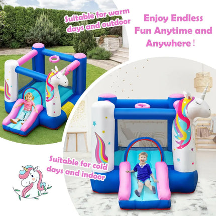 Kids Inflatable Bounce House with 380W Blower - Bounce House
