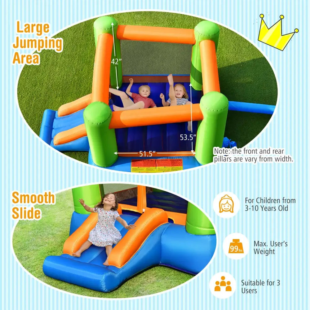 Kids Inflatable Bounce House without Blower for Indoor and Outdoor - Bounce House