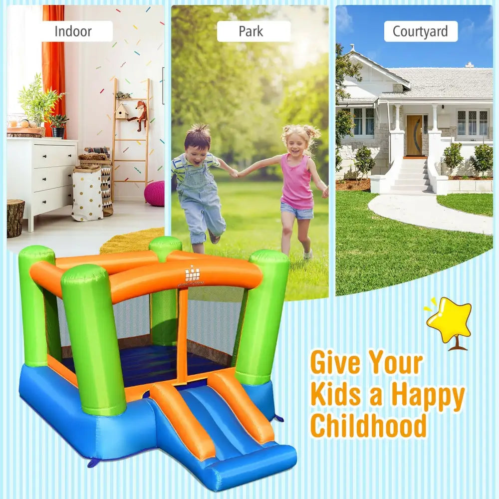 Kids Inflatable Bounce House without Blower for Indoor and Outdoor - Bounce House