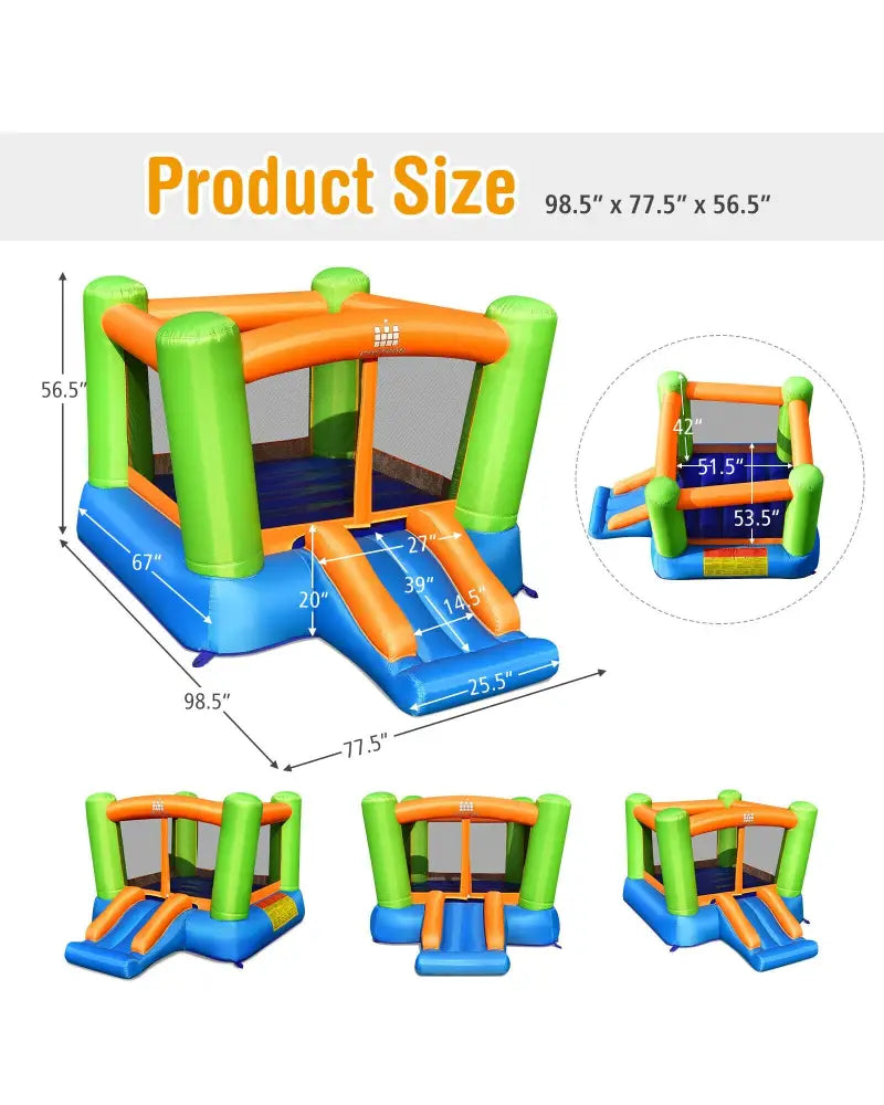 Kids Inflatable Bounce House without Blower for Indoor and Outdoor - Bounce House