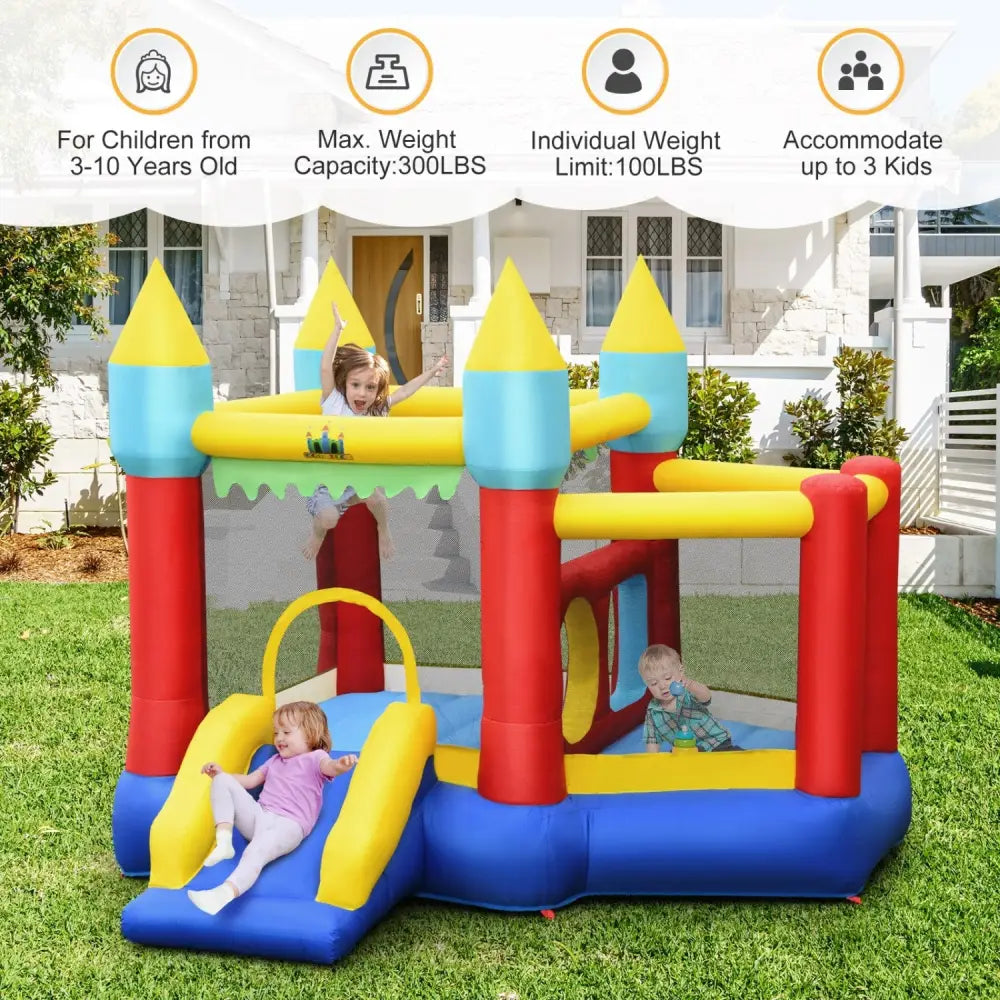 Kid’s Inflatable Bouncer with Jumping Area and 480W Blower - Bounce House