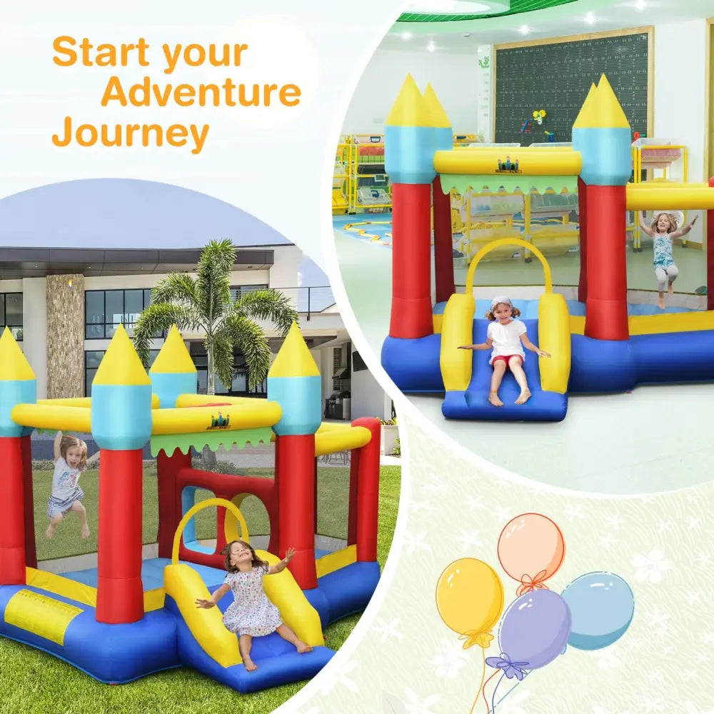 Kid’s Inflatable Bouncer with Jumping Area and 480W Blower - Bounce House