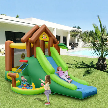 Kids Inflatable Jungle Bounce House Castle including Bag without Blower - Bounce House