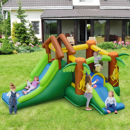Kids Inflatable Jungle Bounce House Castle with 680W Blower - Bounce House
