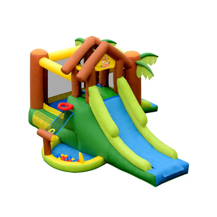 Kids Inflatable Jungle Bounce House Castle with 735W Blower - Bounce House