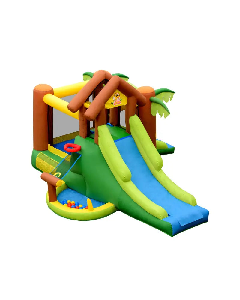 Kids Inflatable Jungle Bounce House Castle with 735W Blower - Bounce House