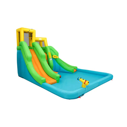 Kids Inflatable Water Park Bounce House with 480W Blower - Inflatable Water Slides