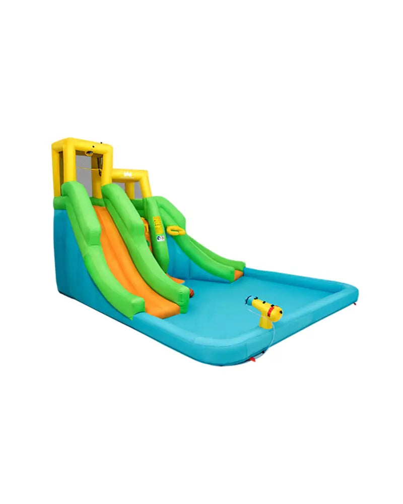 Kids Inflatable Water Park Bounce House with 480W Blower - Inflatable Water Slides