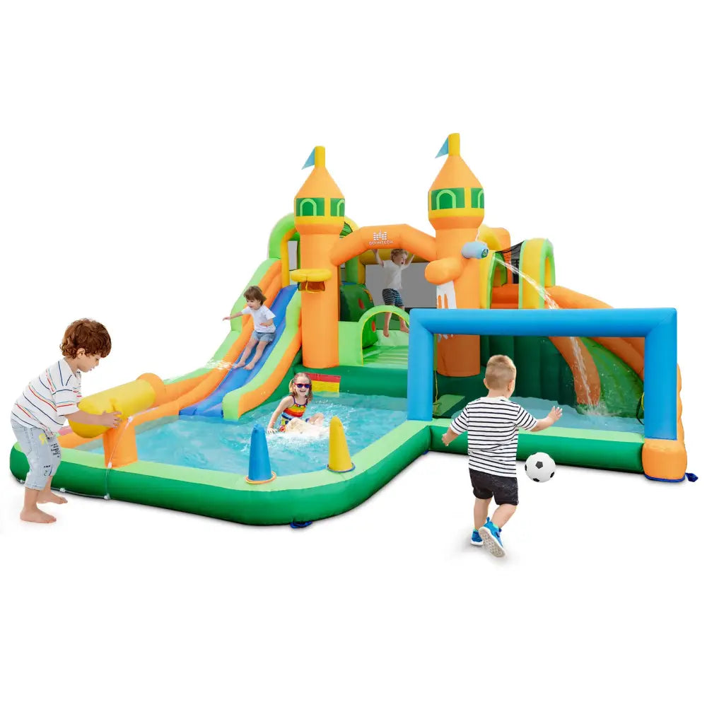 Kids Inflatable Water Slide for Yard Lawn (Without Blower) - Multicolor - Inflatable Water Slides