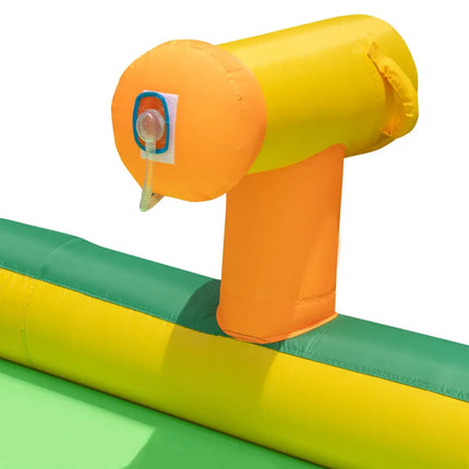 Kids Inflatable Water Slide with 2 Long Slides and 2 Soccer Gates with 950W Blower - Multicolor - Inflatable Water
