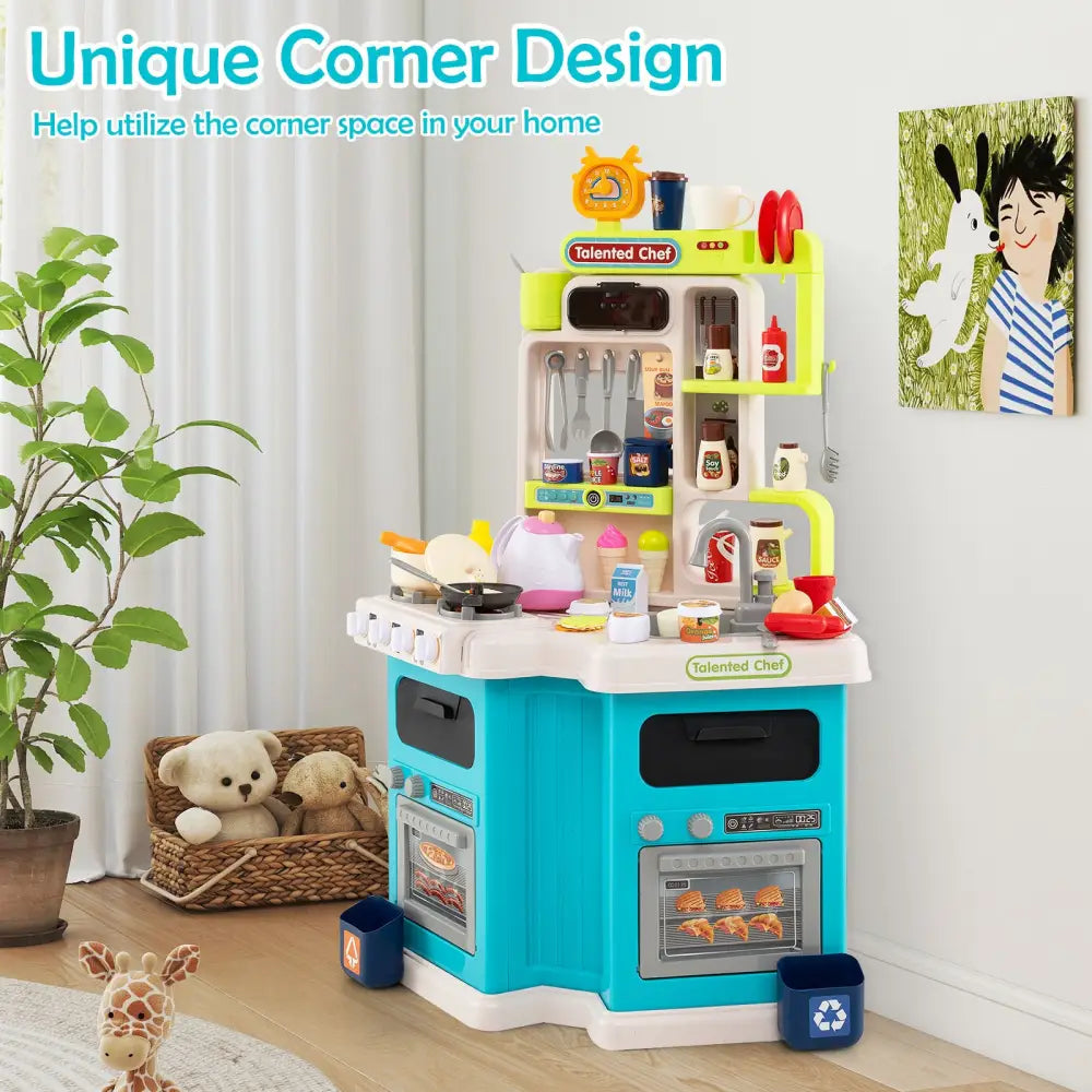 Kids Kitchen Playset-Blue - Blue - Baby & Kids