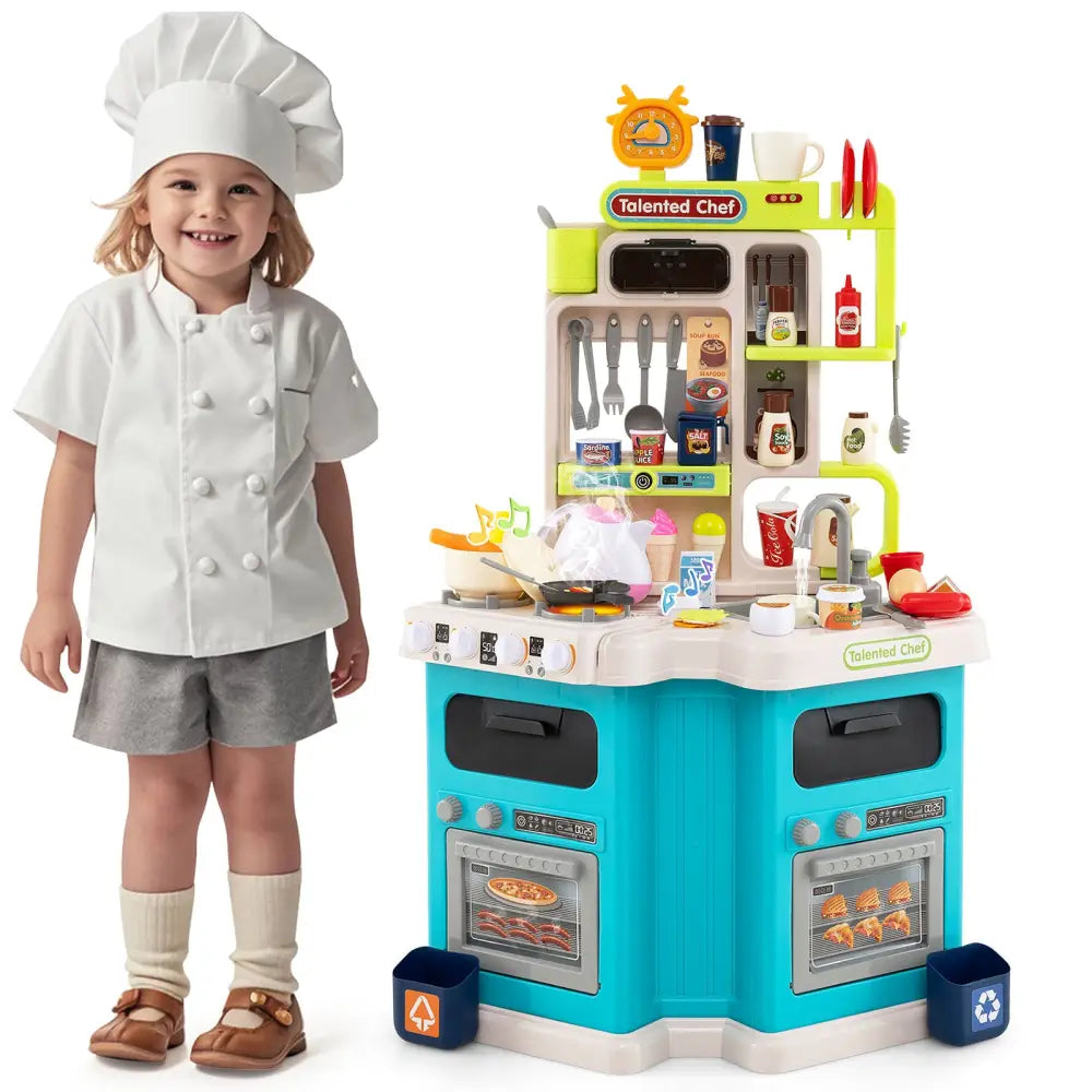 Kids Kitchen Playset-Blue - Blue - Baby & Kids