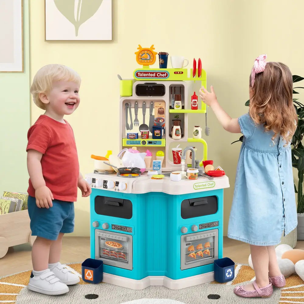 Kids Kitchen Playset-Blue - Blue - Baby & Kids