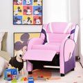 Kids Leather Recliner Chair with Side Pockets-Pink - Pink - Kids Chairs & Seating