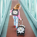 Kids Luggage Set with 14 Inches Carry - on Hardside Spinner Toddler Luggage and 10 Inches Backpack - Black - Oasis Home Essentials