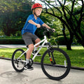 Kids Mountain Bike 20 24 Inch Child Bicycle for Boys Girls Aged 8+ Years Old White-24 Inch - White - Kids Bike