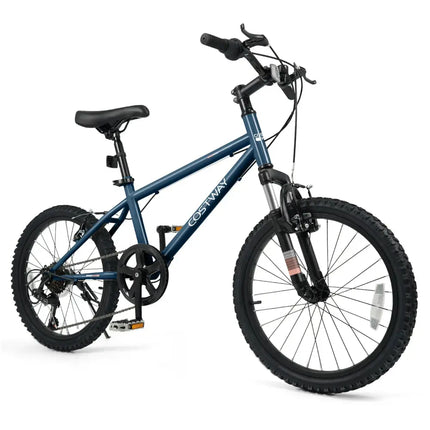 Kids Mountain Bike 20 24 Inch Child Bicycle for Boys Girls Aged 8+ Years Old Navy-20 Inch - Navy - Kids Bike