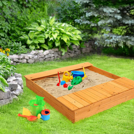 Kids Outdoor Playset Backyard Cedar Sandbox - Sandboxes