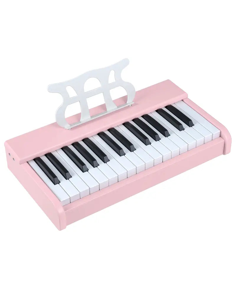 Kids Piano Keyboard 30 Keys Digital Piano with Music Stand for 3+ Years Old Beginners-Pink - Pink - Pianos & Keyboards