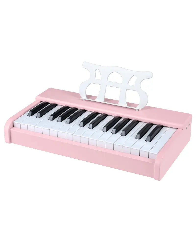 Kids Piano Keyboard 30 Keys Digital Piano with Music Stand for 3+ Years Old Beginners-Pink - Pink - Pianos & Keyboards