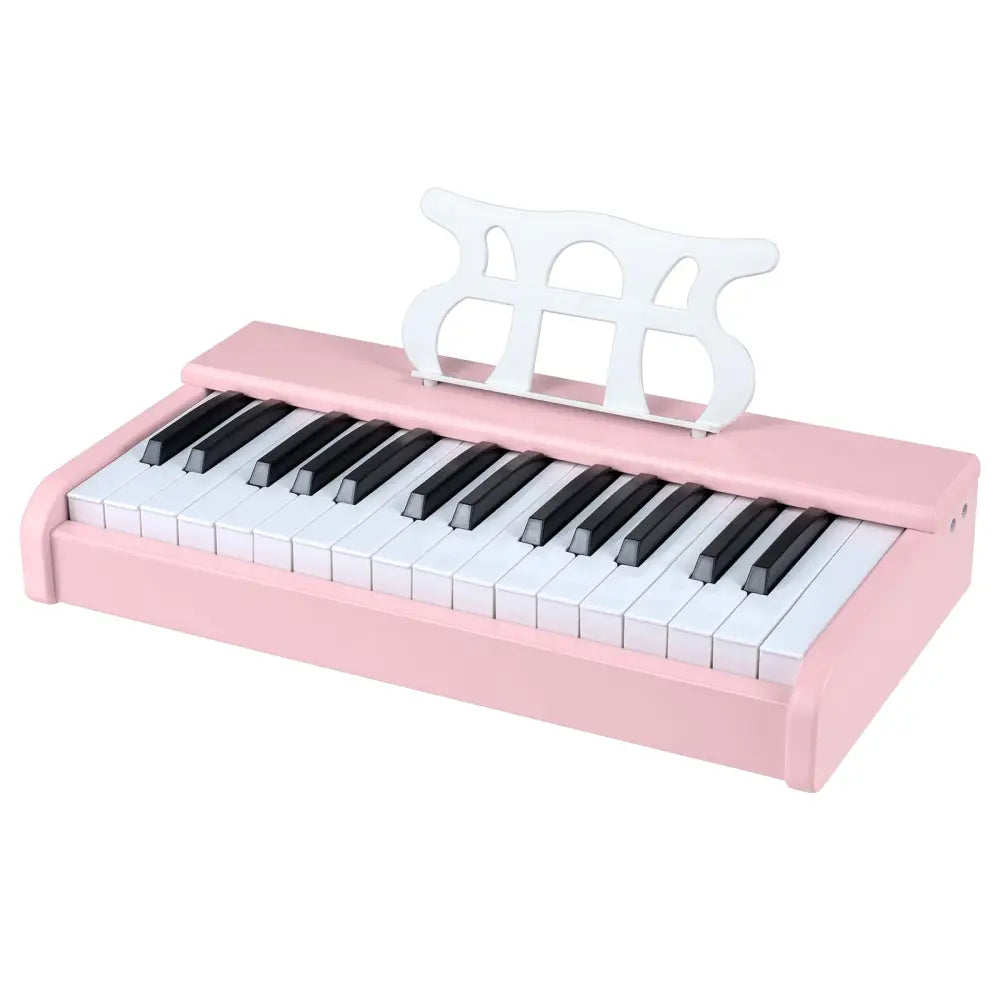 Kids Piano Keyboard 30 Keys Digital Piano with Music Stand for 3+ Years Old Beginners-Pink - Pink - Pianos & Keyboards