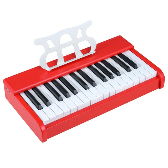 Kids Piano Keyboard 30 Keys Digital Piano with Music Stand for 3+ Years Old Beginners-Red - Red - Pianos & Keyboards