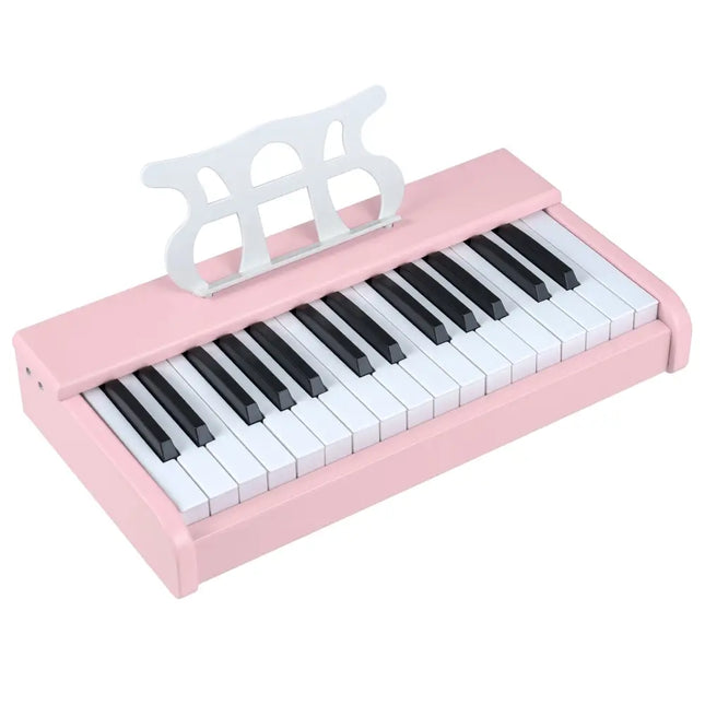 Kids Piano Keyboard 30 Keys Digital Piano with Music Stand for 3+ Years Old Beginners - Pink - Oasis Home Essentials