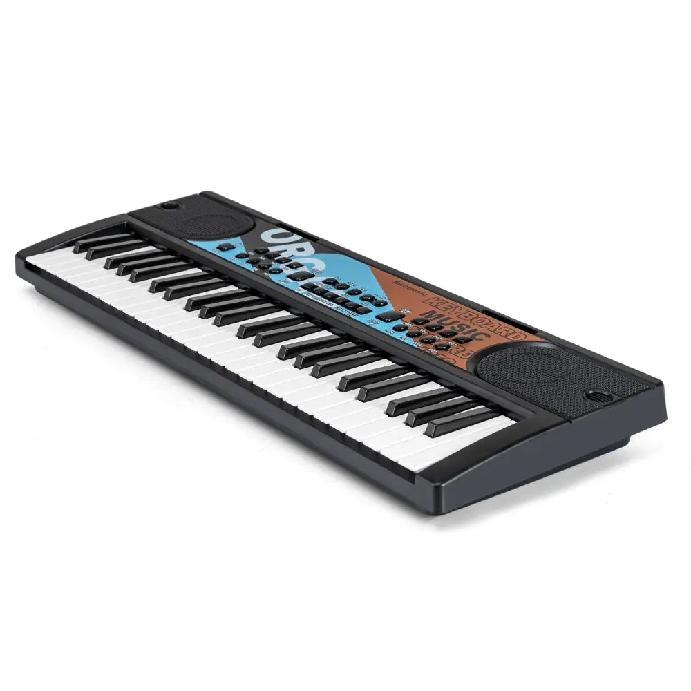 Kids Piano Keyboard 49 Keys Portable Electric Keyboard Piano with 8 Rhythms 8 Tones-Black - Black - Pianos & Keyboards