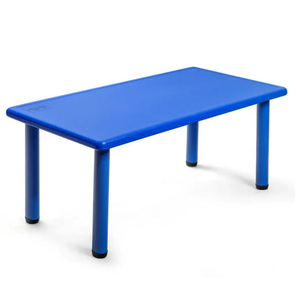 Kids Plastic Rectangular Learn and Play Table-Blue - Blue - Kids Table & Chair Sets