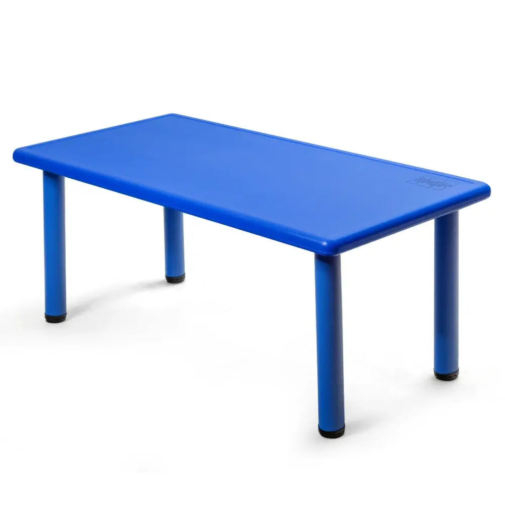 Kids Plastic Rectangular Learn and Play Table-Blue - Blue - Kids Table & Chair Sets