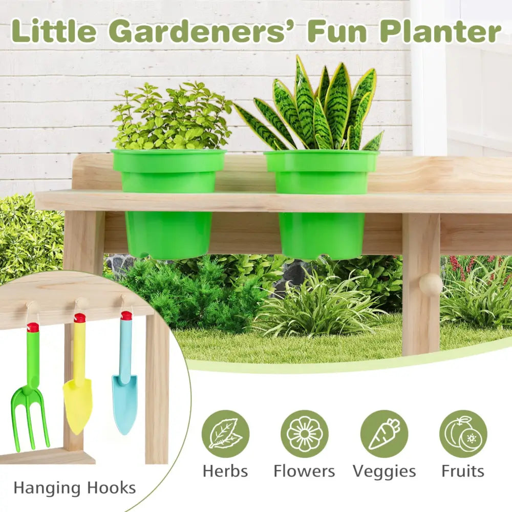 Kids Play Kitchen Set Wooden Kitchen Playset with Stoves for Boys Girls 3+-Natural - Natural - Play Kitchen Sets
