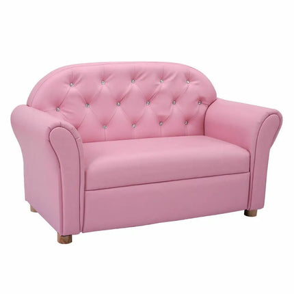 Kids Princess Armrest Chair Lounge Couch - Pink - Kids Chairs & Seating