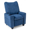 Kids Recliner Toddler Single Sofa with Adjustable Footrest and Cup Holder-Navy - Navy - Kids Chairs & Seating