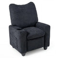 Kids Recliner Toddler Single Sofa with Adjustable Footrest and Cup Holder-Black - Black - Kids Chairs & Seating