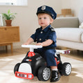 Kids Ride On Car Sliding Toy with Music and Under-Seat Storage-Black & Red - Black & Red - Push & Pedal Ride On Toys