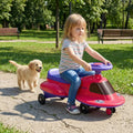 Kids Ride On Toy with Under-seat Storage and LED Flashing Wheels-Pink - Pink - Push & Pedal Ride On Toys