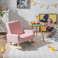 Kids Rocking Chair with Solid Wood Legs-Pink - Pink - Kids Chairs & Seating