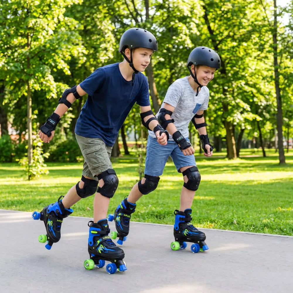Kids Roller Skates for Girls Boys Teens 4 Sizes Adjustable Quad Skates with Light-up Wheels-Navy - Navy - Toy Sports