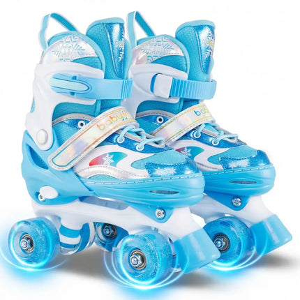 Kids Roller Skates for Girls Boys with Light-up Wheels and Safety Protection-Navy - Navy - Toy Sports