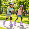 Kids Roller Skates for Girls Boys with Light-up Wheels and Safety Protection-Purple - Purple - Toy Sports
